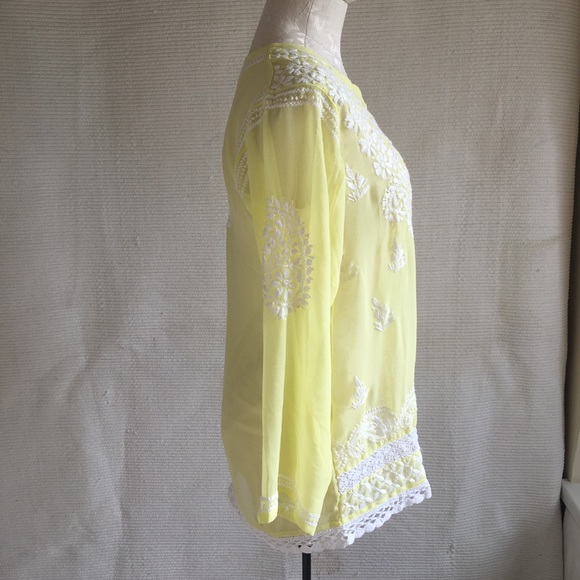 Vintage 70s 8 French Peasant Shabby Chic Blouse - Picture 3 of 8